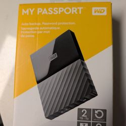 Sealed 2TB Western Digital External Drive