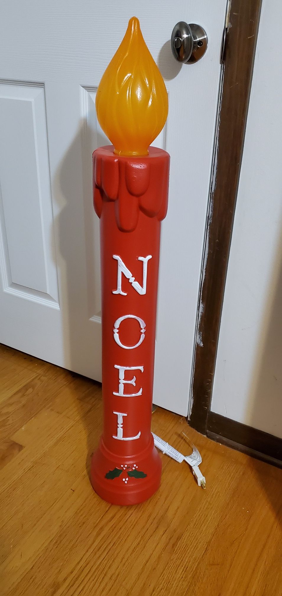 New 39" Red NOEL Candle Blow Mold Outdoor Christmas