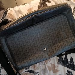 Black Goyard Messenger Bag