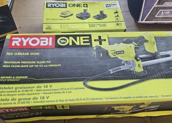 Ryobi Greece Gun And Battery Pack