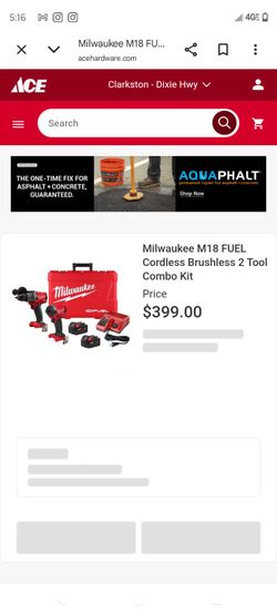Milwaukee 18 v fuel hammer drill and impact tool
