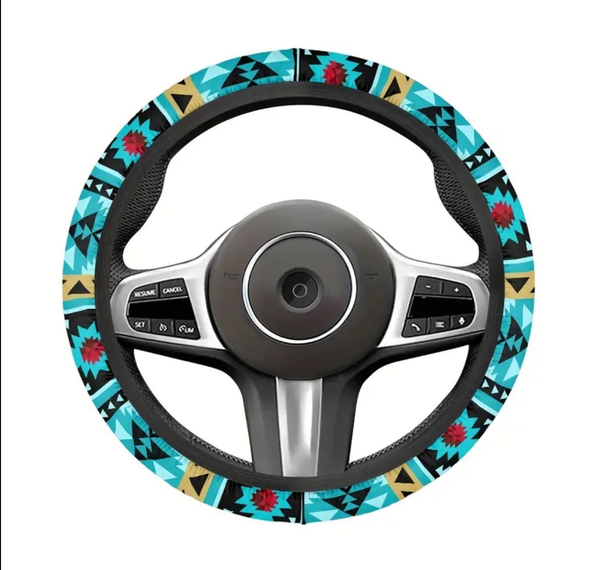 Ethnic Geometric Aztec Tribal Car Steering Wheel Cover Comfort New never Used