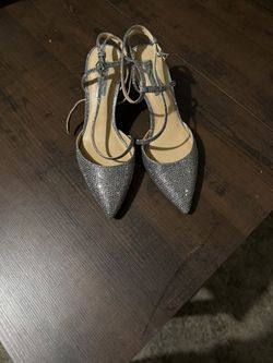 Silver Shoes Heels 
