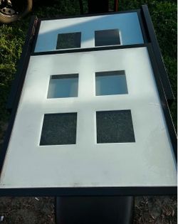 Expandable Dining Table With Frosted Glass Top