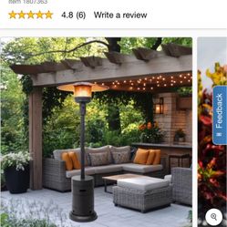 Fire Sense Matte Black Patio Heater