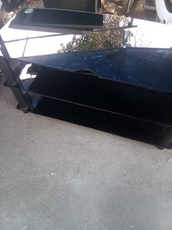 TV Black 3 Shelve Screen TV Stand