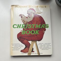 Norman Rockwell's Christmas Book Carols And Stories Poems 1977 Hardcover