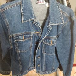 Jean Blue Woman Jacket Size M