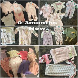 0-3 months new clothes 