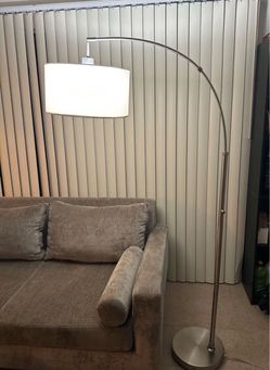 Arc Floor Lamp with Drum Shade