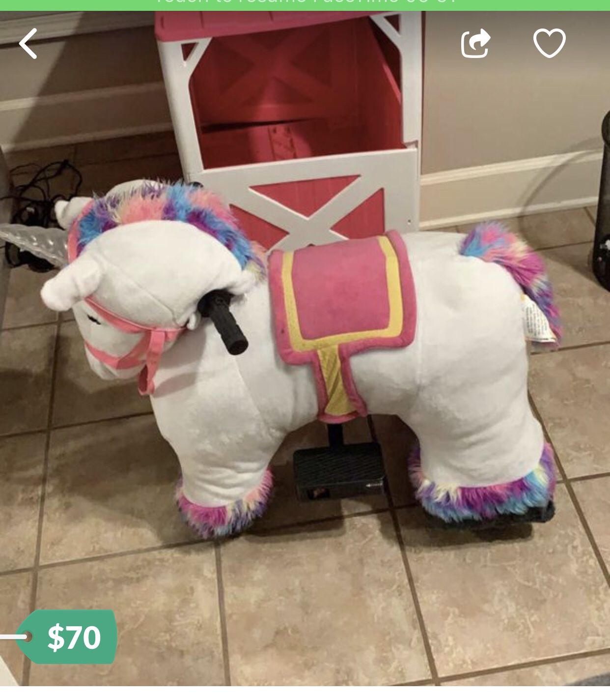 Unicorn(motorized) very good condition with stable.