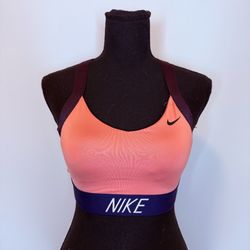 Nike Coral Ombre Sports Bra with Deep Purple Band