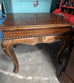 Wood Coffee Table with Curved Legs
