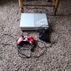 Microsoft Xbox One S With Two Controllers 