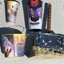 Lot Of 8 Popcorn Bucket Items