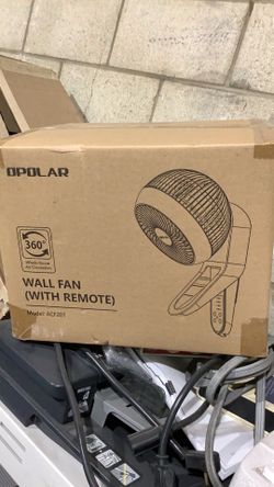 OPOLAR Wall Mount Air Circulator Fan with Remote Control | 3 Speeds 15 Inch