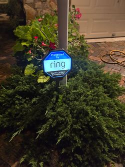 Ring Solar Security Sign Solar Powered Security Illuminated Sign