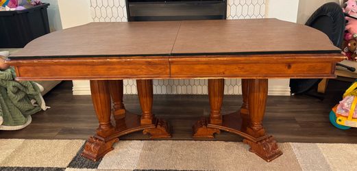 Large Solid Wood Dining Room Table
