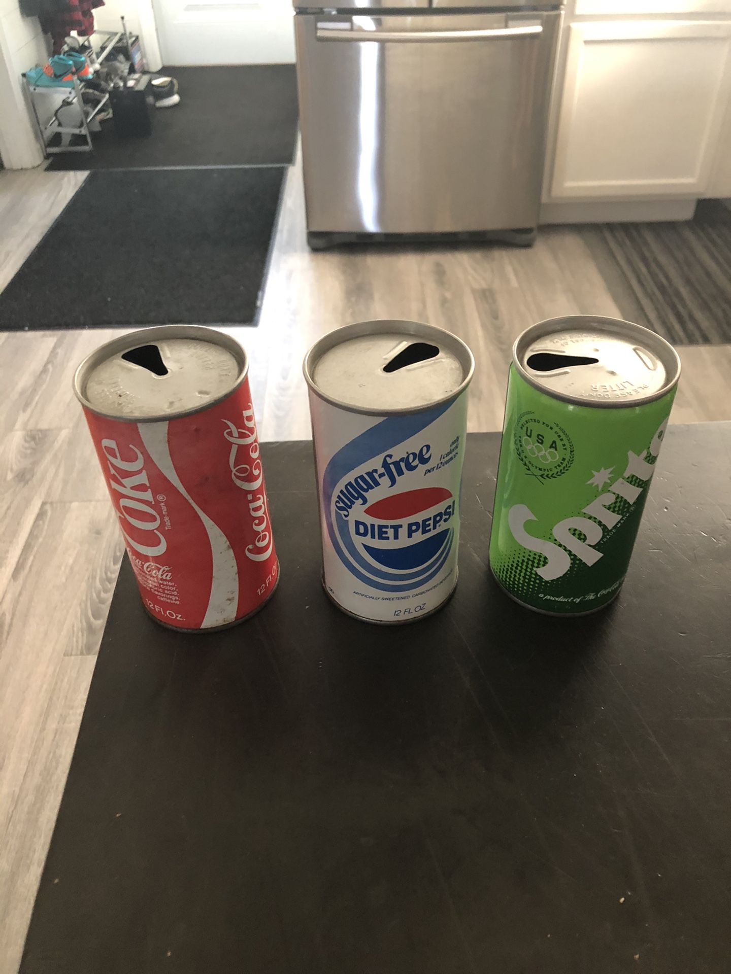 Vintage pop cans