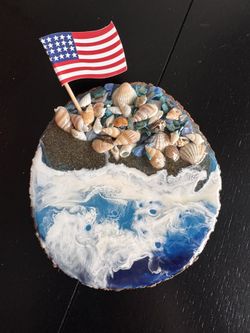 Resin Wall Art Beach 