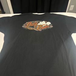 2XL Black Dusty Rhodes T Shirt Pit 24.5 Length 29