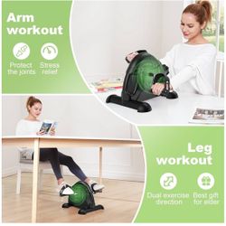 FEIERDUN Mini Exercise Bike, Under Desk Bike Pedal Exerciser for Arm/Leg Exercise,
