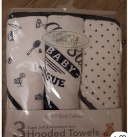 3 Terry Hooded Towels