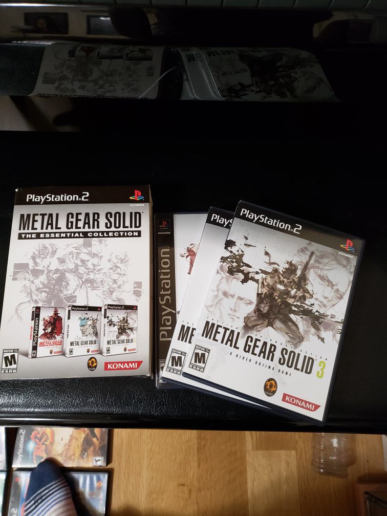 PS2 Metal Gear Solid trio cd game