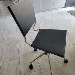Modern Leather Office Or Desk Chair - Made In Italy