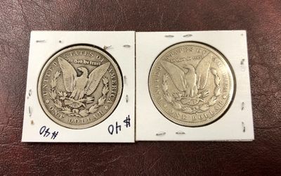 2 Morgan Silver Dollars