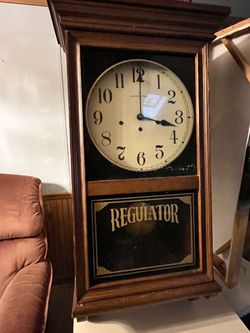 Hamilton regulator wall clock