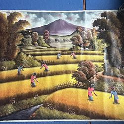 Hand-Painted African Landscape Artwork