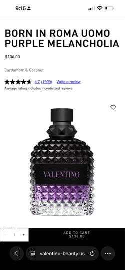 Valentino born in Roma uomo purple melancholia