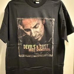 Vintage Anvil Bruce Springsteen Devils & Dust 2005 Black Tour Shirt XL