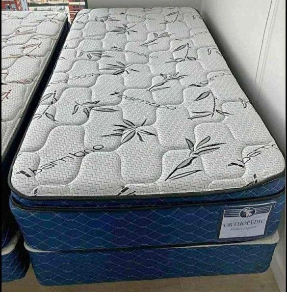 Twin size Firm Orthopedic + box spring Gift  Totally New