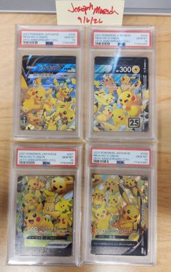 FS/NFT - PSA 10 LOT -2021 POKEMON  PIKACHU V-UNION JAPANESE 25th ANNIVERSARY SET #025-028