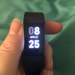 Fitbit charge hr 2 black, large band