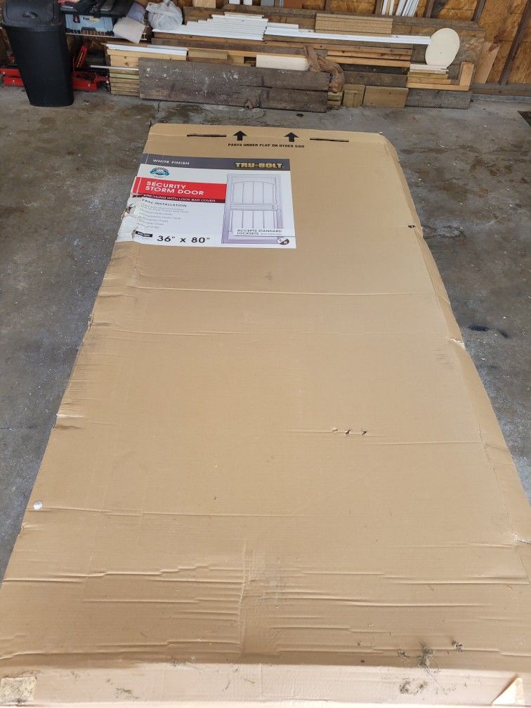36 X 80 Tru Bolt Security Screen Door (White)