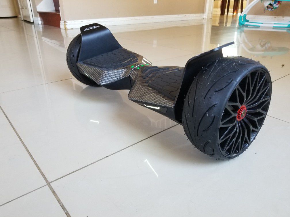 Hoverboard with bluetooth speaker and LED lights.