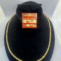 10kt, Rope Necklace 8.4g 