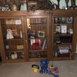 Antique Cabinet Glass Shelves Adjustable