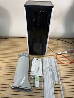 8000 BTU Portable Air Conditioner - 3 in-1 AC Unit Cools 350 Sq. Ft Rooms, Quiet 50 dB Operation w/Touch Control & Remote, Includes Window Kit & 24H T
