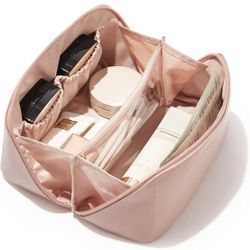 BRAND NEW IN BOX Travel Makeup Bag,Large Capacity Cosmetic Bags for Women,Waterproof Portable Pouch Open Flat Toiletry Bag Pattern Makeup Bag