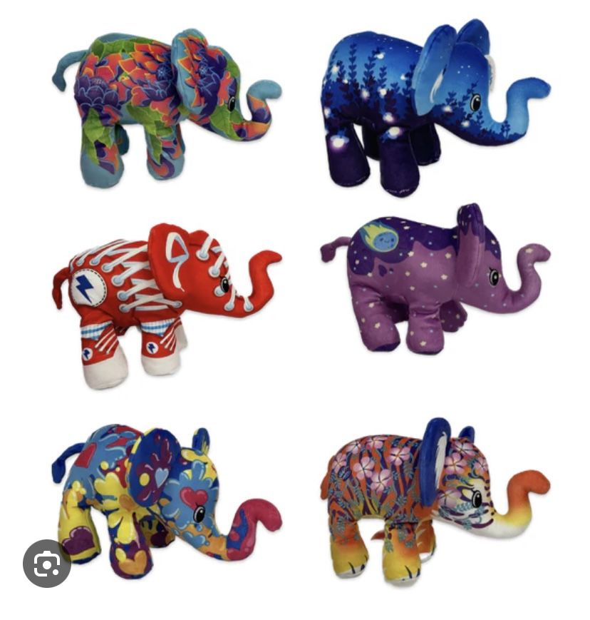 Pop Art Soft Mystery Bags Elephants, the Super-Cute Bean-Filled Plush, Styles Will Vary