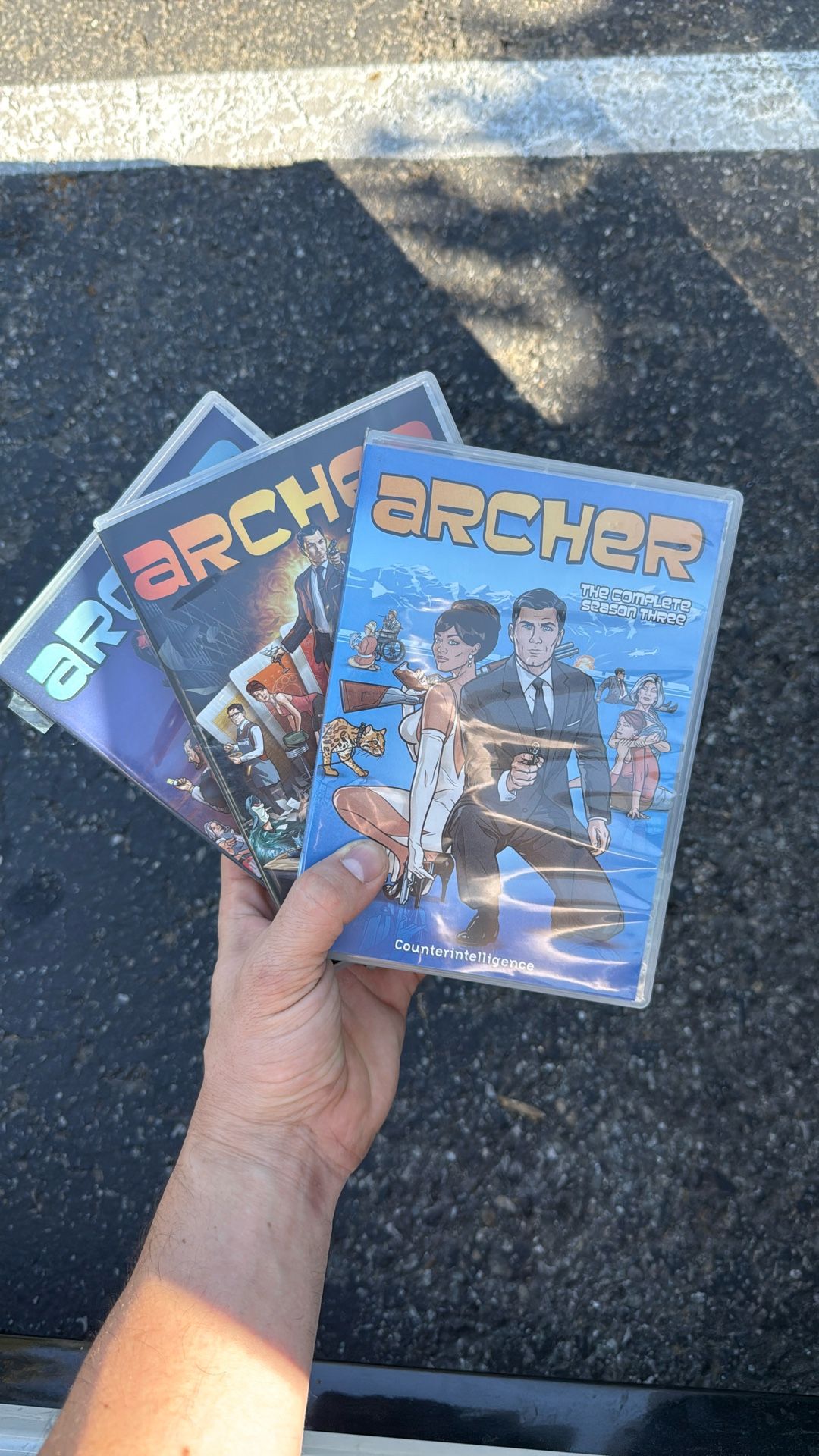 ARCHER THE COMPLETE SEASON 1,2 &3 DVD SET OF 3 MOVIES FX CARTOON NET WORK SHOW