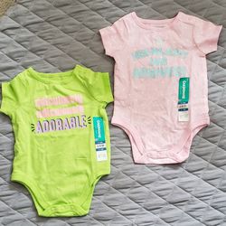 Infant Girl Garanimals Bodysuits - Size 3-6 months