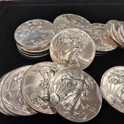 2013 THRU 2015 SILVER AMERICAN EAGLES .999 PURE**PRISTINE CONDITION**$93 Each & 💯 % FIRMMMM!!