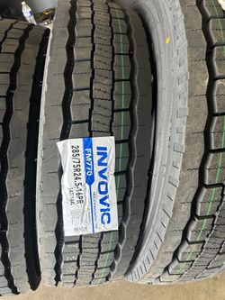 285-75-24.5 16-ply BRAND NEW INVOIC DRIVE TIRES- WE FINANCE