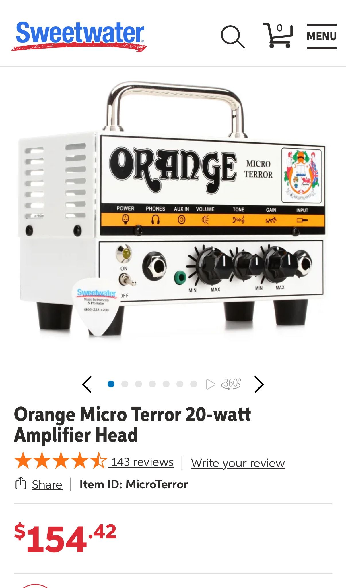 Orange micro Terror 20w RMS