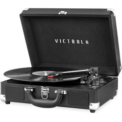 Speed Bluetooth Portable Suitcase Record Player with Built-in Speakers